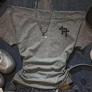 Gray Short Sleeve Tee - Soft Heather Jersey